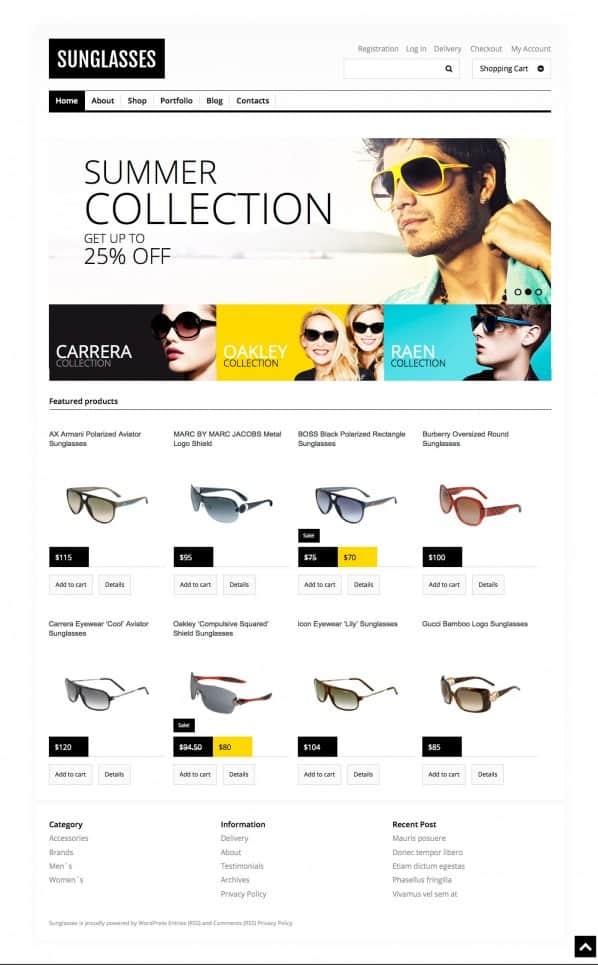 Premium WordPress Theme Giveaway: sunglasses