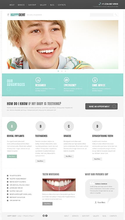 Sterile Dentistry Joomla Template