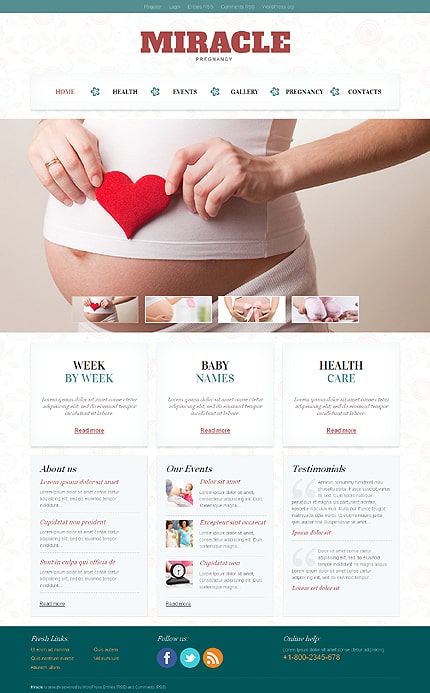Pregnancy Responsive WordPress Theme
