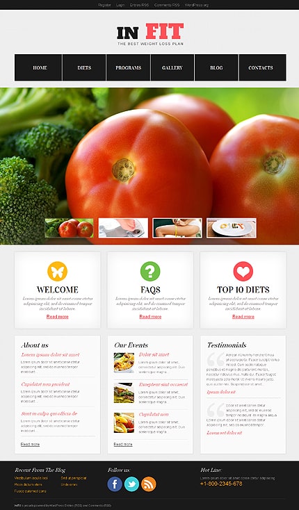 Weight Loss Responsive WordPress Theme