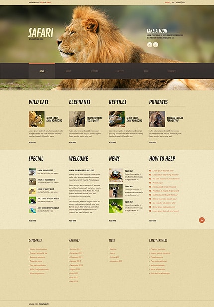 Wild Life Responsive WordPress Theme