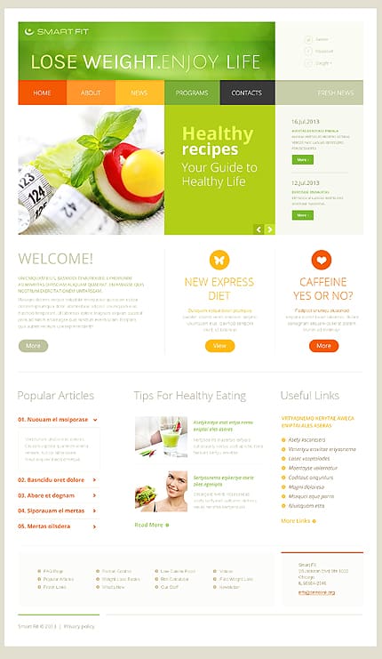 Weigh Loss Program Online Joomla Template