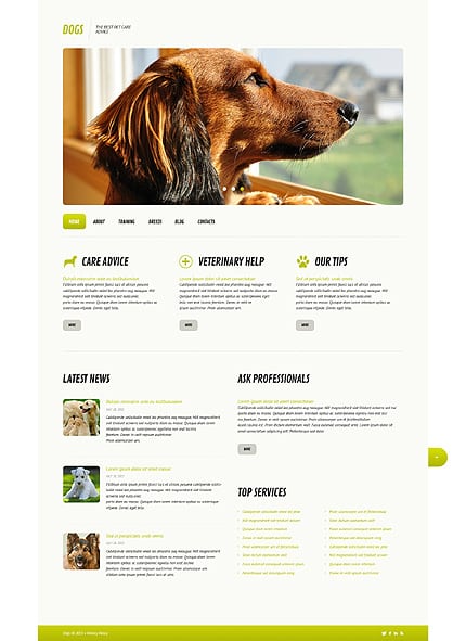 Dog Responsive WordPress Theme