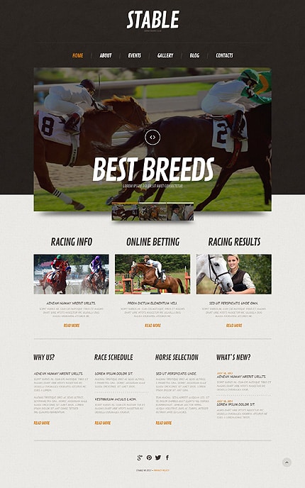 Horse Responsive WordPress Theme