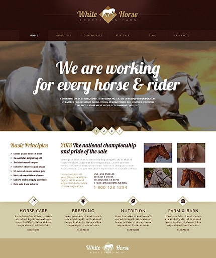 Gorgeous Horses WordPress Theme