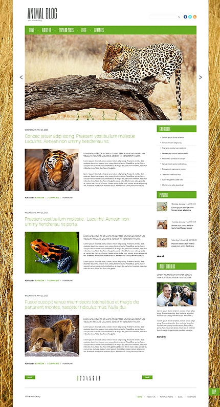 Wild Life Responsive WordPress Theme