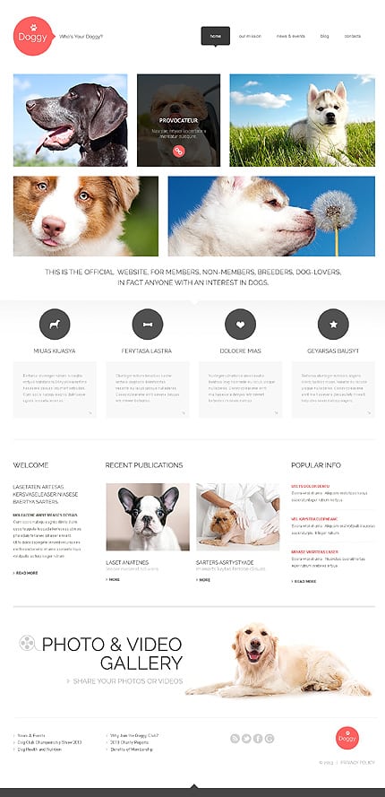 Dog Responsive WordPress Theme