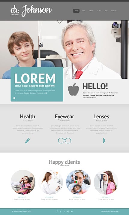 Optometrist's Responsive WordPress Theme