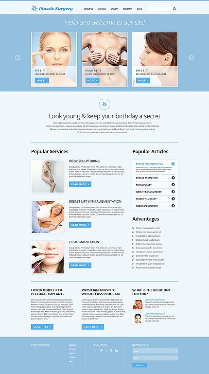 Wordpress vs. Joomla: Plastic Surgery Responsive Joomla Template