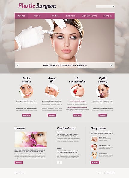 Plastic Surgery Responsive Joomla Template