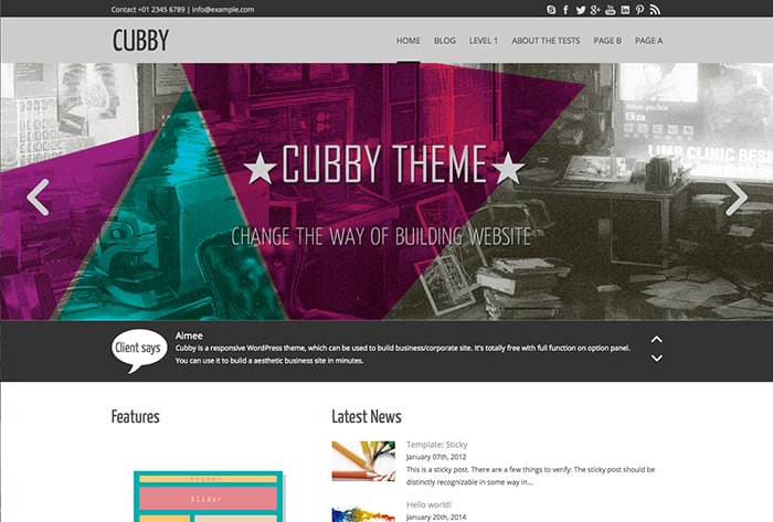 Cubby: Best Free WordPress Themes 2014