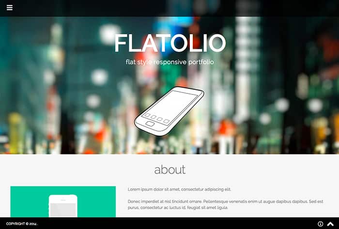 Flatfolio: Best Free WordPress Themes 2014
