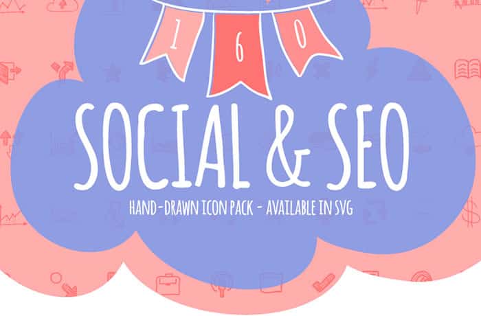 Free Hand Drawn Social & SEO Icons (Ai + SVG)