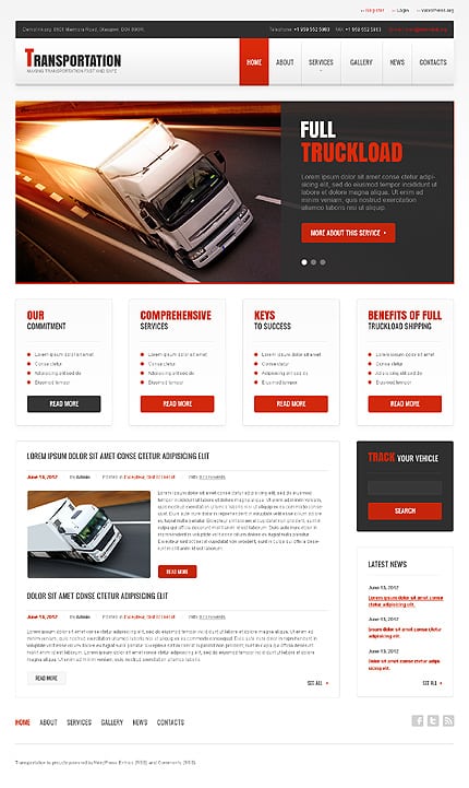 Transportation Responsive WordPress Theme
