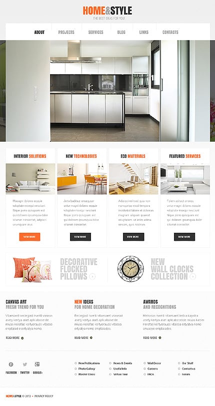 White Interior Design WordPress Theme