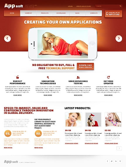 Smartphone Software Store WordPress Theme