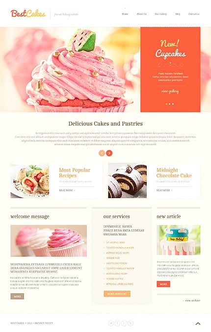 Cute Sweet Shop WordPress Theme