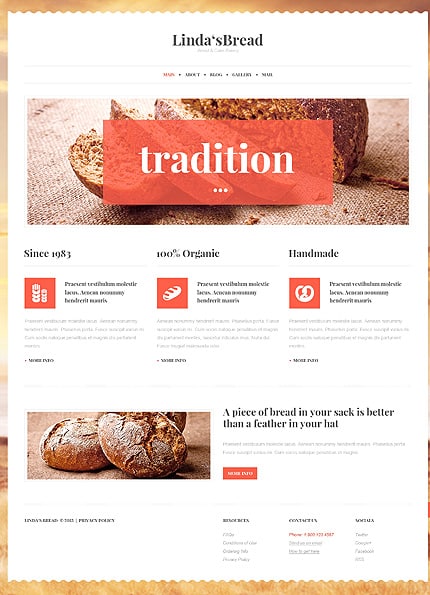 Bakery for Saving Tradition WordPress Theme