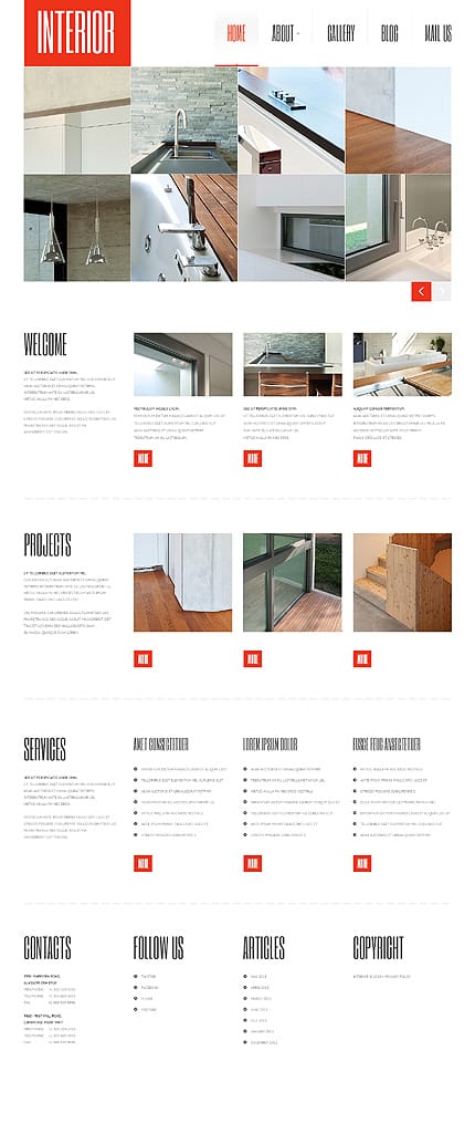 Interior Design Responsive WordPress Theme