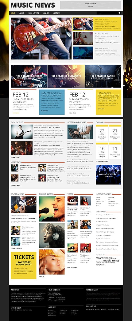 Music Fan Board WordPress Theme