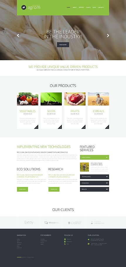 Farmer's Dream Service WordPress Theme