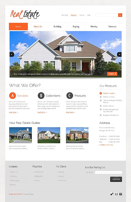 Real Estate WordPress Theme
