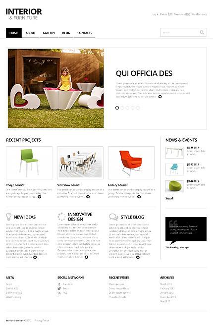 Minimalist Interior and Furniture WordPress Theme