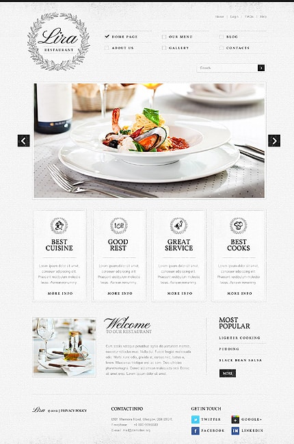 Cafe and Restaurant WordPress Theme