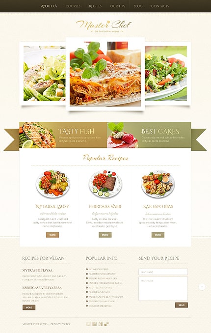 Beige Cooking WordPress Theme